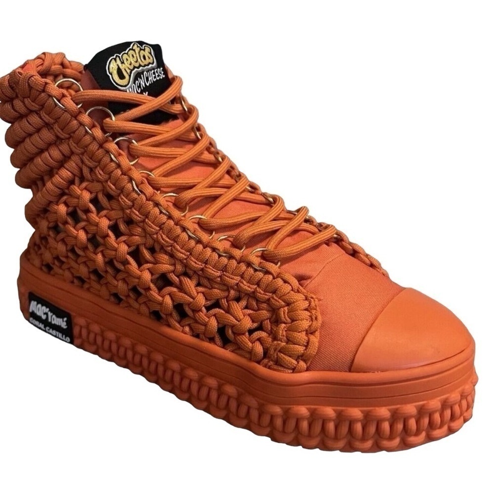 Coral Castillo Cheetos Macrame Sneakers Size 10 Contest Exclusive Orange Shoes